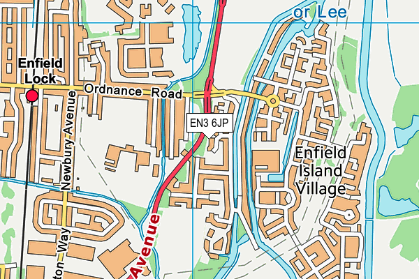 EN3 6JP map - OS VectorMap District (Ordnance Survey)