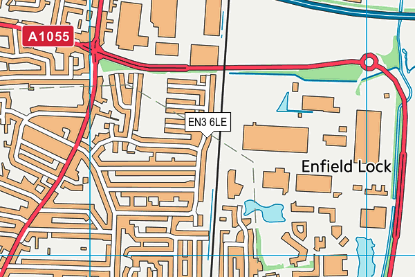 EN3 6LE map - OS VectorMap District (Ordnance Survey)