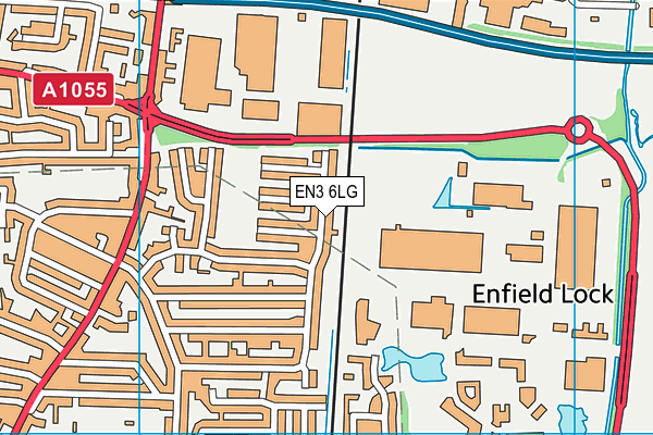 EN3 6LG map - OS VectorMap District (Ordnance Survey)