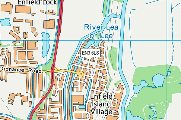 EN3 6LS map - OS VectorMap District (Ordnance Survey)