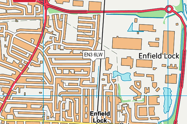 EN3 6LW map - OS VectorMap District (Ordnance Survey)