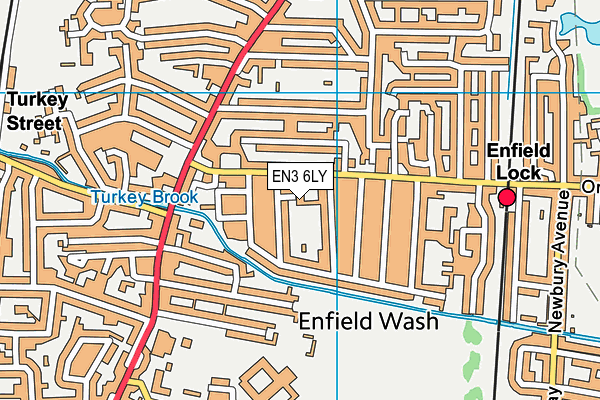 EN3 6LY map - OS VectorMap District (Ordnance Survey)