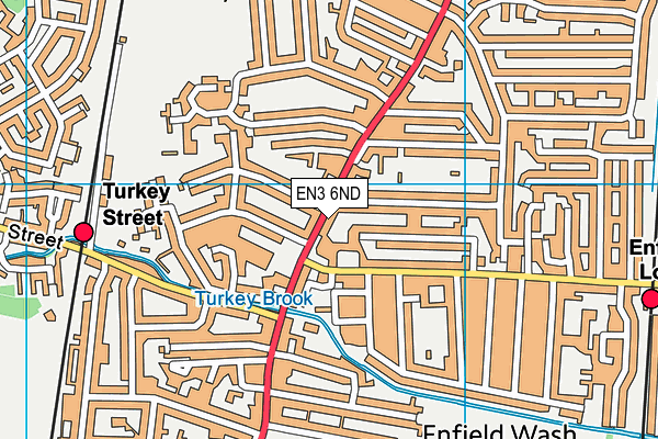EN3 6ND map - OS VectorMap District (Ordnance Survey)