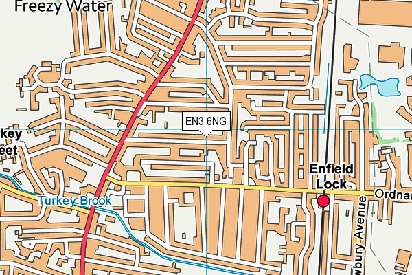 EN3 6NG map - OS VectorMap District (Ordnance Survey)