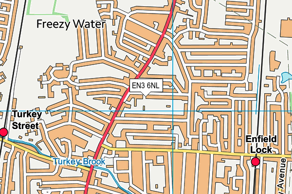 EN3 6NL map - OS VectorMap District (Ordnance Survey)