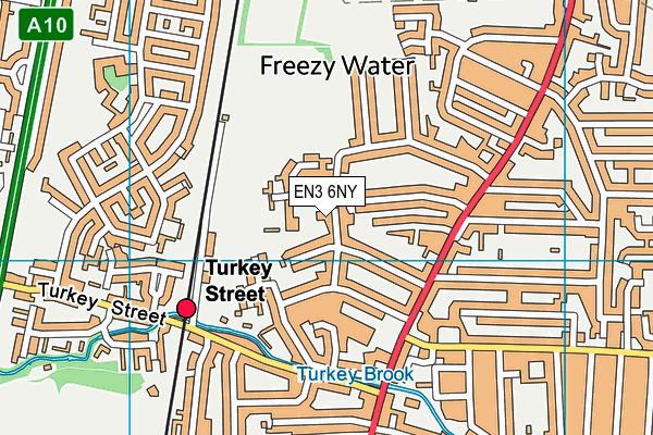 EN3 6NY map - OS VectorMap District (Ordnance Survey)