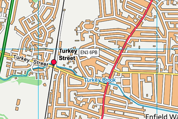 EN3 6PB map - OS VectorMap District (Ordnance Survey)