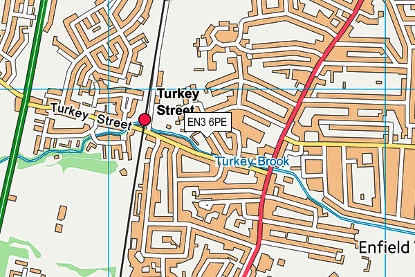 EN3 6PE map - OS VectorMap District (Ordnance Survey)