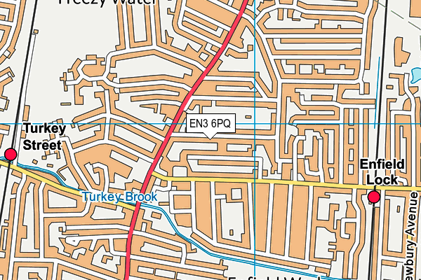 EN3 6PQ map - OS VectorMap District (Ordnance Survey)