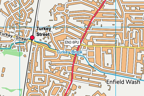 EN3 6PU map - OS VectorMap District (Ordnance Survey)