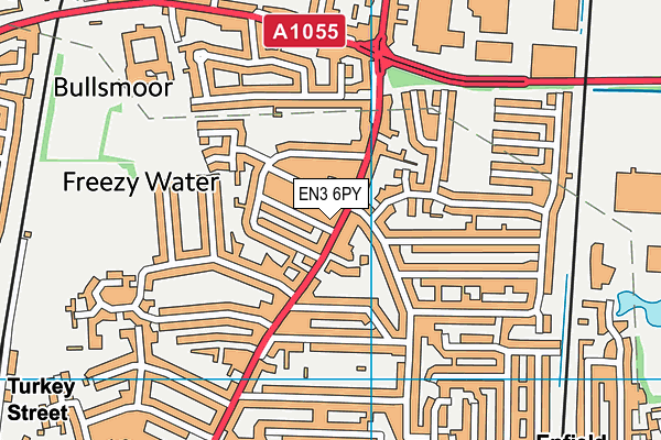 EN3 6PY map - OS VectorMap District (Ordnance Survey)
