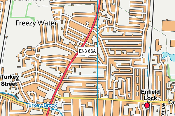 EN3 6SA map - OS VectorMap District (Ordnance Survey)