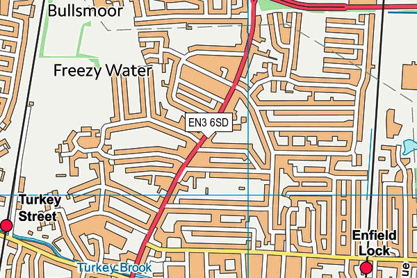 EN3 6SD map - OS VectorMap District (Ordnance Survey)