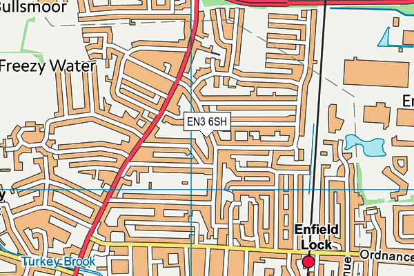 EN3 6SH map - OS VectorMap District (Ordnance Survey)