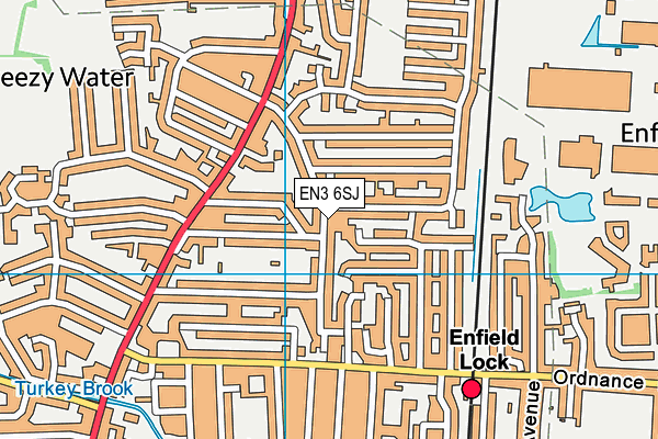 EN3 6SJ map - OS VectorMap District (Ordnance Survey)