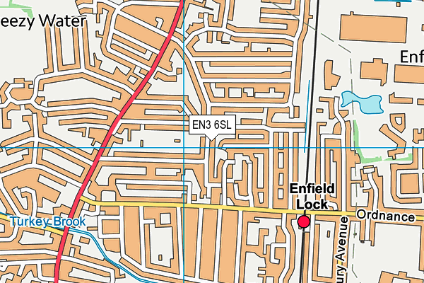 EN3 6SL map - OS VectorMap District (Ordnance Survey)