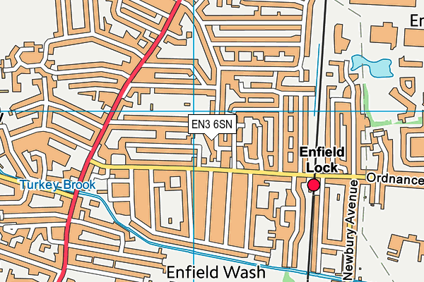 EN3 6SN map - OS VectorMap District (Ordnance Survey)