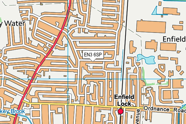 EN3 6SP map - OS VectorMap District (Ordnance Survey)