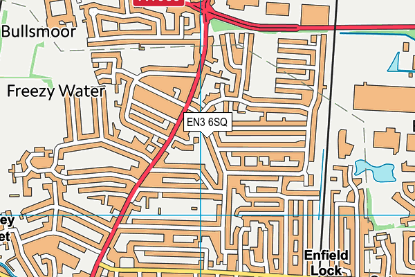 EN3 6SQ map - OS VectorMap District (Ordnance Survey)