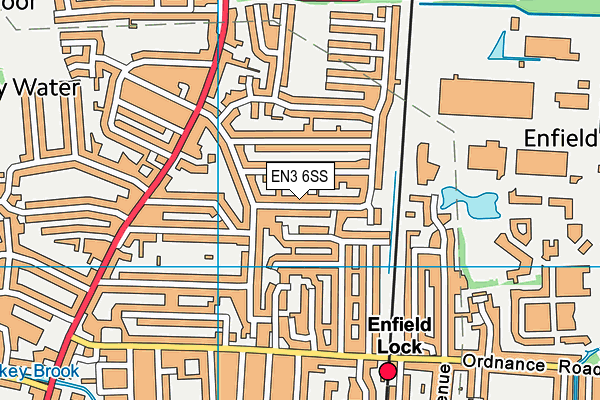 EN3 6SS map - OS VectorMap District (Ordnance Survey)