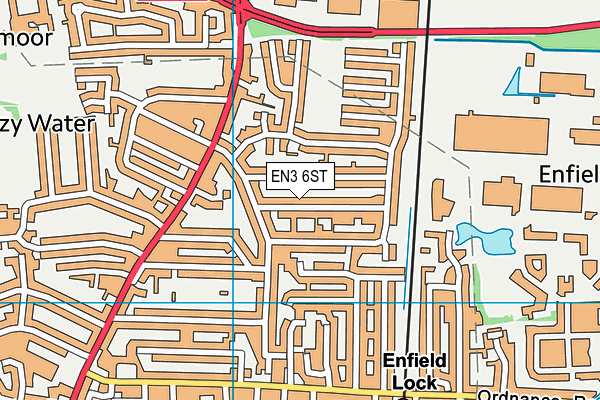 EN3 6ST map - OS VectorMap District (Ordnance Survey)