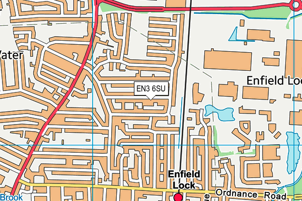 EN3 6SU map - OS VectorMap District (Ordnance Survey)