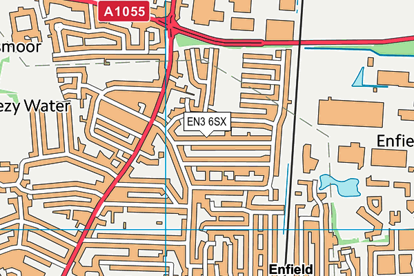 EN3 6SX map - OS VectorMap District (Ordnance Survey)