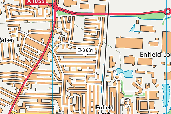 EN3 6SY map - OS VectorMap District (Ordnance Survey)