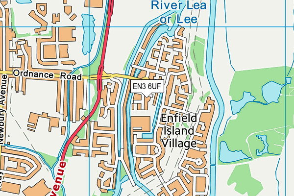 EN3 6UF map - OS VectorMap District (Ordnance Survey)