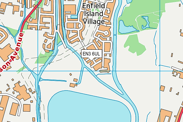 EN3 6UL map - OS VectorMap District (Ordnance Survey)