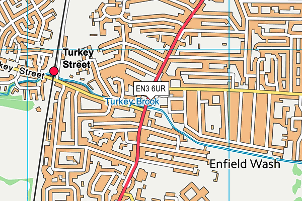 EN3 6UR map - OS VectorMap District (Ordnance Survey)