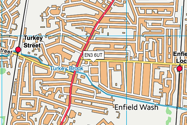 EN3 6UT map - OS VectorMap District (Ordnance Survey)