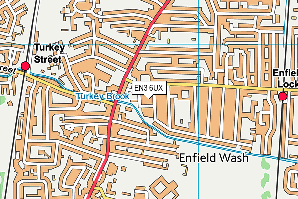 EN3 6UX map - OS VectorMap District (Ordnance Survey)