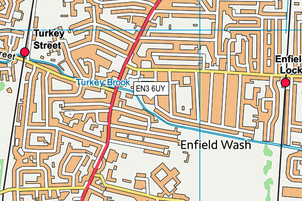 EN3 6UY map - OS VectorMap District (Ordnance Survey)
