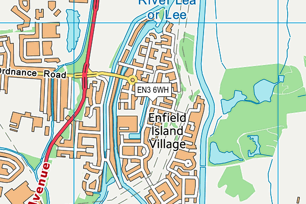 EN3 6WH map - OS VectorMap District (Ordnance Survey)