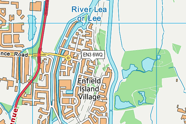 EN3 6WQ map - OS VectorMap District (Ordnance Survey)