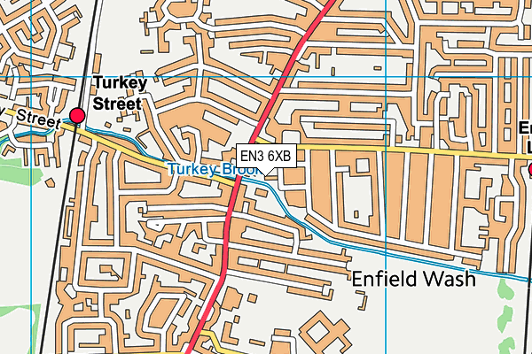 EN3 6XB map - OS VectorMap District (Ordnance Survey)