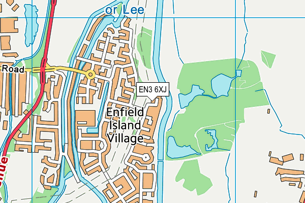 EN3 6XJ map - OS VectorMap District (Ordnance Survey)