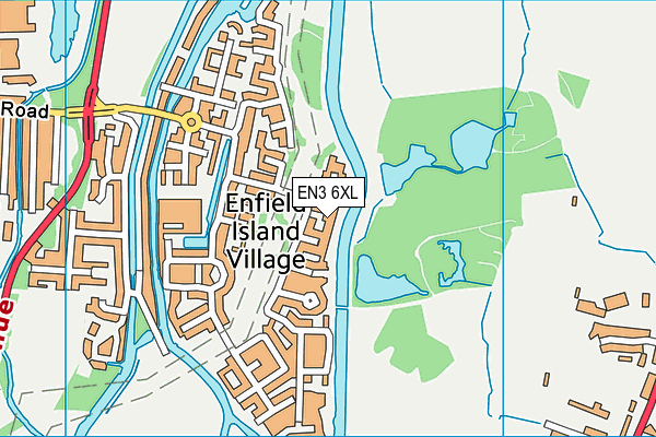 EN3 6XL map - OS VectorMap District (Ordnance Survey)