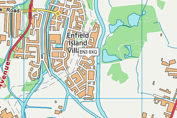EN3 6XQ map - OS VectorMap District (Ordnance Survey)