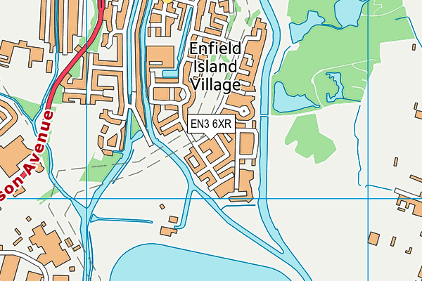 EN3 6XR map - OS VectorMap District (Ordnance Survey)