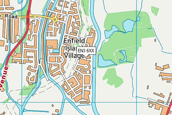 EN3 6XX map - OS VectorMap District (Ordnance Survey)