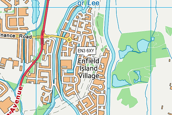 EN3 6XY map - OS VectorMap District (Ordnance Survey)