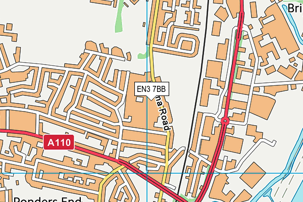 EN3 7BB map - OS VectorMap District (Ordnance Survey)