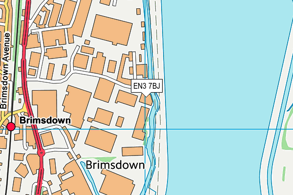 EN3 7BJ map - OS VectorMap District (Ordnance Survey)