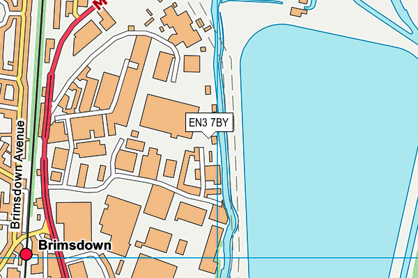 EN3 7BY map - OS VectorMap District (Ordnance Survey)