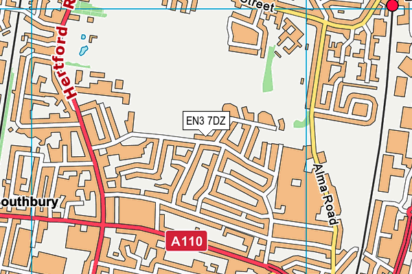 EN3 7DZ map - OS VectorMap District (Ordnance Survey)