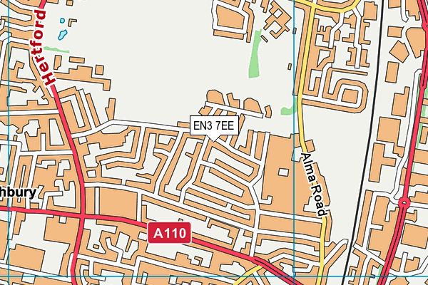 EN3 7EE map - OS VectorMap District (Ordnance Survey)