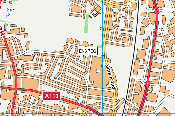 EN3 7EG map - OS VectorMap District (Ordnance Survey)