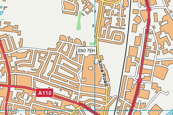 EN3 7EH map - OS VectorMap District (Ordnance Survey)